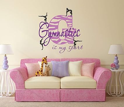 Amazon Com Dozili Gymnastics Is My Sport Decal Zebra Decor Zebra