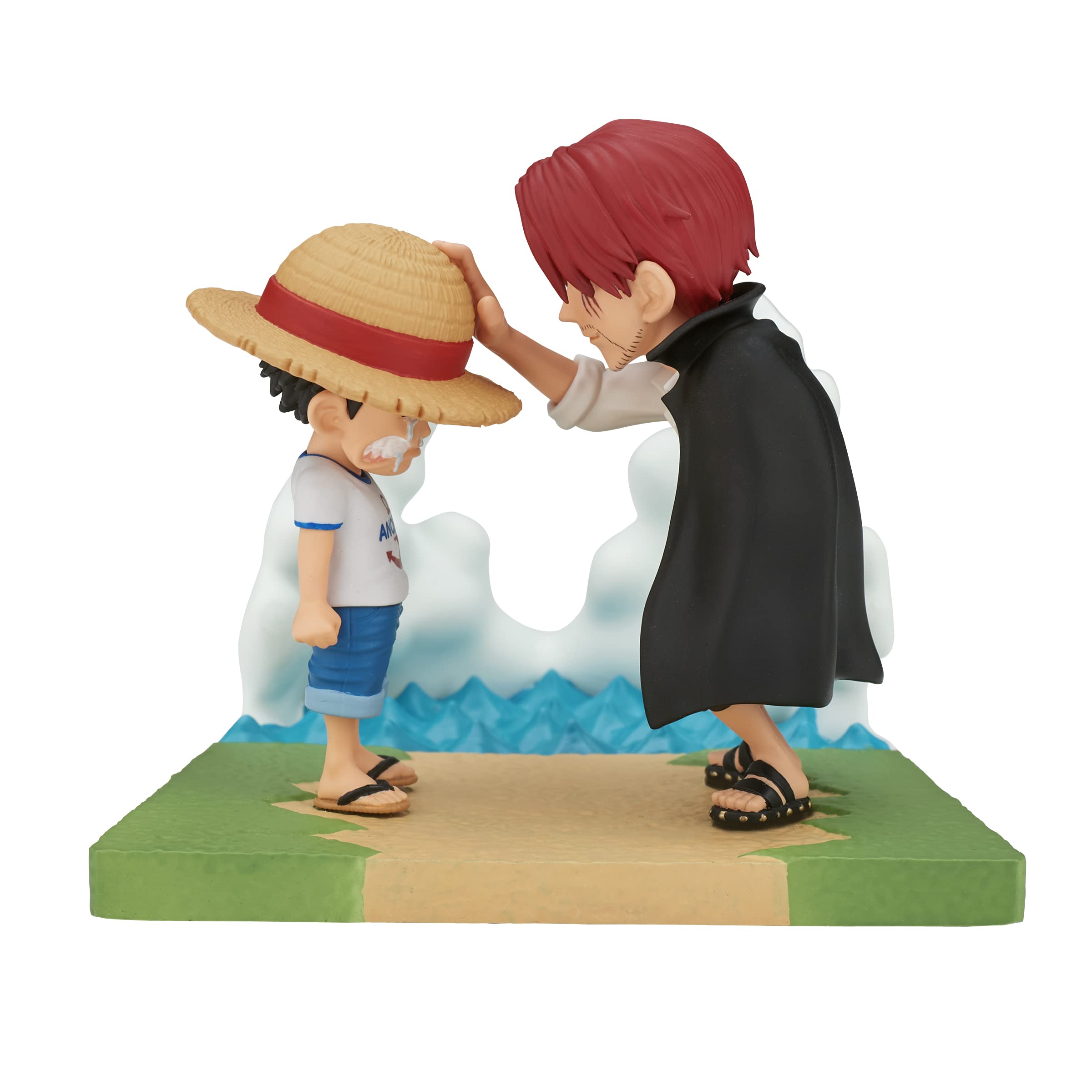 Banpresto ONE PIECE - Monkey.D.Luffy & Shanks - Figurine WCF-Log Stories 7cm