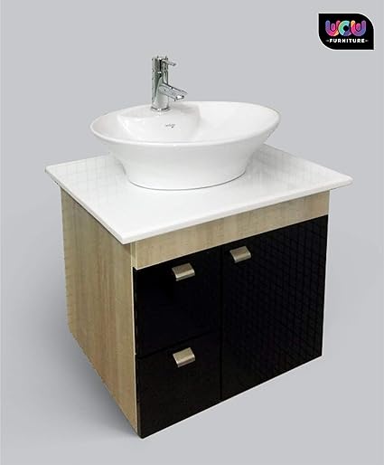 Wow Furniture Bathroom Modular Pvc Vanity Washbasin Cabinet Ivory