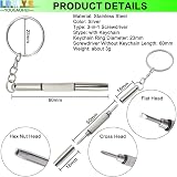 LRMYS 3-in-1 Mini Screwdriver Keychain Stainless Steel Eyeglass Watch Jewelry view 2