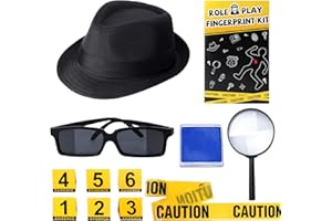 Keymall Kids Spy Kit Detective Costume Accessories Set for Investigation Role Play Dress Up Costume Educational Science Gift