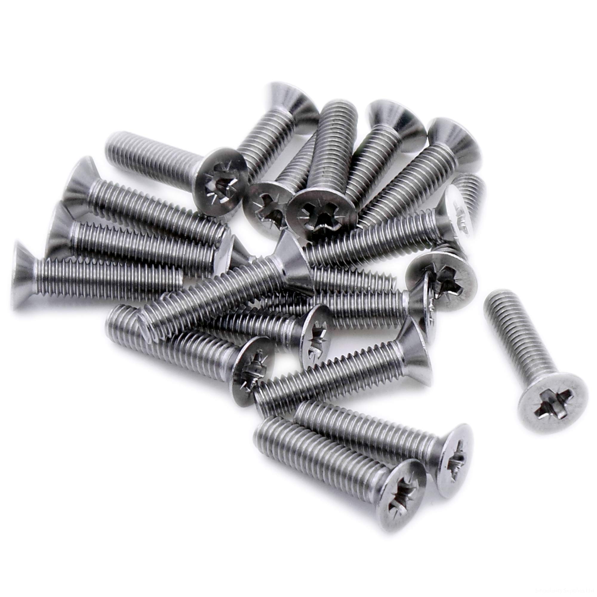 M2 (2mm x 5mm) Pozi Countersunk Machine Screw (Bolt) - Stainless Steel (A2) (Pack of 20)