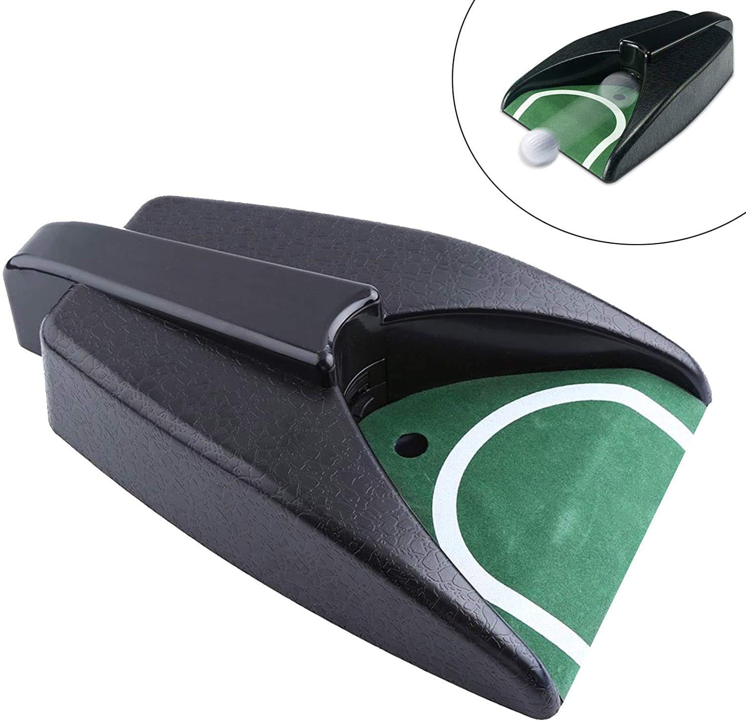 Yosoo, Yosoo Putting Machine with Ball Return, Golf Automatic Putter Cup, Portable, Battery Powered, Indoor and Outdoor Use, Model Name: Yosoo Putting Machine with Ball Return
