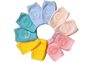 Little World Baby Knee Pads for Crawling - 5 Pack Anti Slip Unisex Baby Knee Protectors - Toddler Knee Pads for Baby