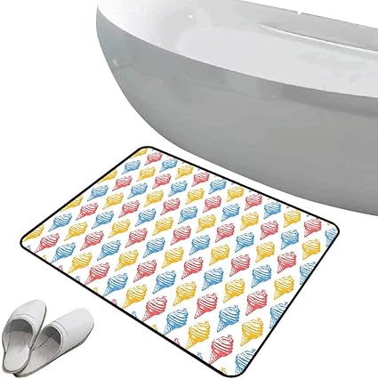 Alfombra de baño antideslizante de felpudo Comida Alfombrilla goma