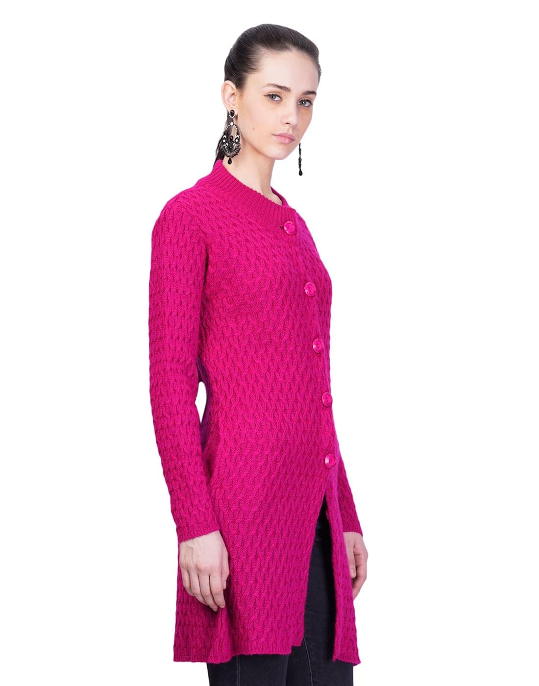 montrex pink designer long coat for women
