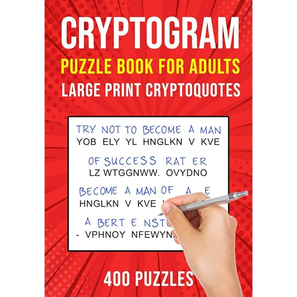 Cryptograms Celebrity Cipher Puzzle Book: 300 Cryptic And Secret  Inspirational & Motivational Quotes, cryptogram puzzle book for adults (300  Cryptoquotes With Solutions): Press, Cryptoquotes: 9798644818976:  Amazon.com: Books