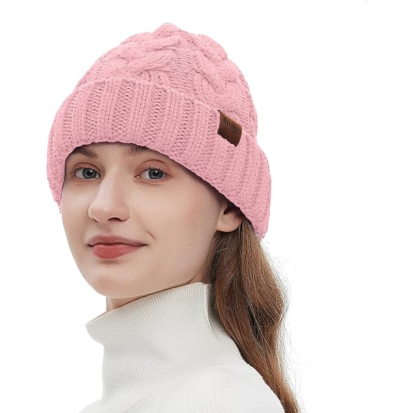 C.C Trendy Chunky Cable Knit Beanie - Warm Stretch Ribbed Skully For Men & Women