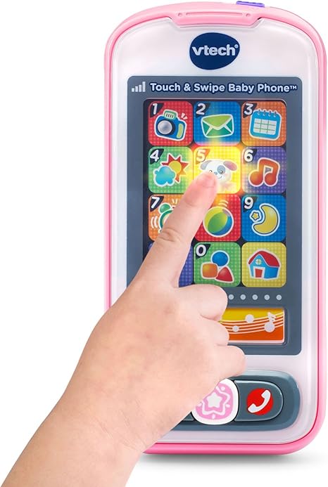 vtech touch and swipe baby phone pink