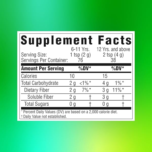 BENEFIBER DAILY PREBIOTIC FIBER SUPPLEMENT POWDER FOR DIGESTIVE HEALTH, UNFLAVORED – 125 SERVINGS (17.6 OUNCES)