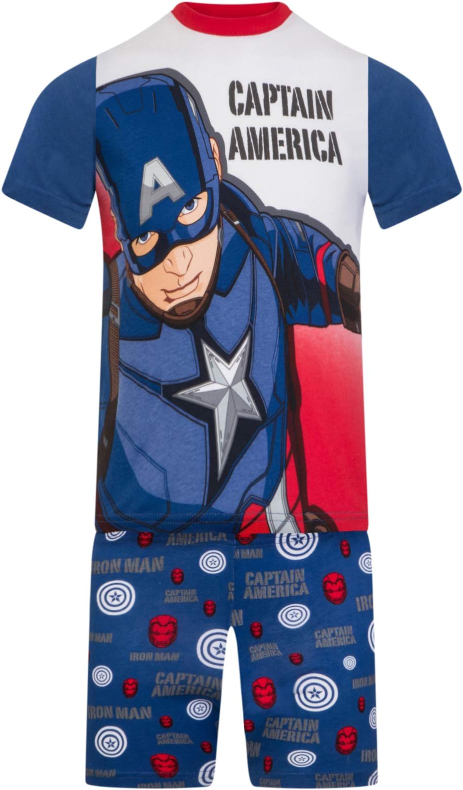 Marvel Avengers Iron Man Hulk Captain America Official Gift Boys Short Pyjamas