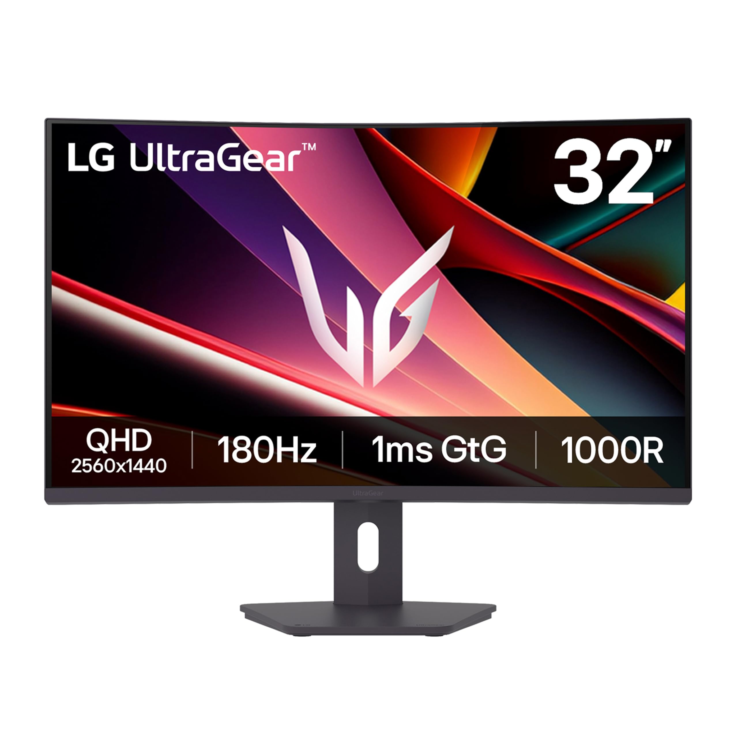 LG 32G600A-B 32-inch Ultragear QHD (2560 x 1440) Curved Gaming Monitor, 180Hz, 1ms, AMD FreeSync, HDMI, DisplayPort, Tilt/Height/Swivel Adjustable Stand, Black Image LG 32G600A-B 32-inch Ultragear QHD (2560 x 1440) Curved Gaming Monitor, 180Hz, 1ms, AMD FreeSync, HDMI, DisplayPort, Tilt/Height/Swivel Adjustable Stand, Black Image