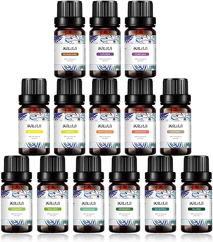 Amazon Com Essential Oils Set Ikalula 14 10ml Pure Aromatherapy Essential Oils Therapy Grade Premium Fragrance Oils For Yoga Diffuser Massage And Humidifier Health Personal Care