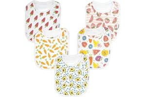 KiddyStar Organic Cotton Baby Bibs for Boys & Girls – Soft, Absorbent Teething & Drool Bibs - Adjustable Snaps for Toddlers