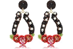 NVENF Beaded Earrings Derby Riding Suit Dangle Earrings Kentucky Derby Race Day Earrings Horse Racing Fan Jewelry Horse Racing Accessories