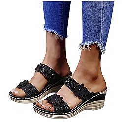 Black Sandals Women Wedge, Womens Sandals Platform