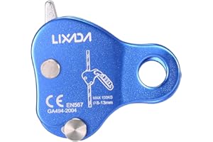 Lixada Rock Climbing Ascender Ultralight Fall Arrest Protection Belay Device Self-Locking 8-13MM Rope Grip Clamp for Outdoor Climbing and Rescue