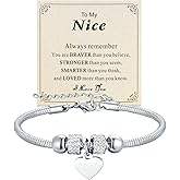 Yonhon To My Granddaughter/Niece/Bracelet,Heart Rhinestone Big Sister Birthday Christmas Easter Gifts