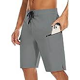 MIVEI 22" Men's Board Shorts Swimwear No Mesh Lining - Long Swim Trunks Surf Shorts Bathing Suit with Zipper Pocket UPF50+