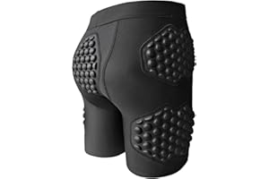 STONEKISS Men's Basketball Compression Padded Shorts, Butt Pads Impact Short Pants