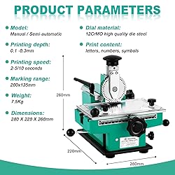 MXBAOHENG Metal Nameplate Stamping Machine