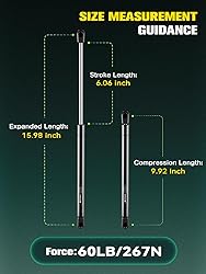 HelloAuto C16-21949 16 Inch 60Lbs(267N) Gas Struts