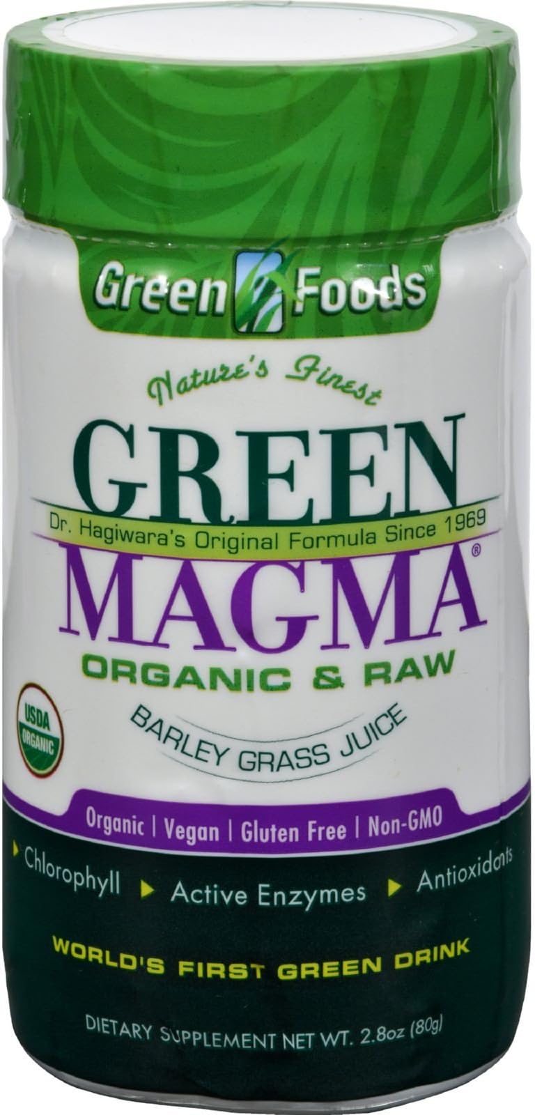 Green Foods Dr Hagiwara Green Magma Barley Grass Juice Powder - 2.8 oz