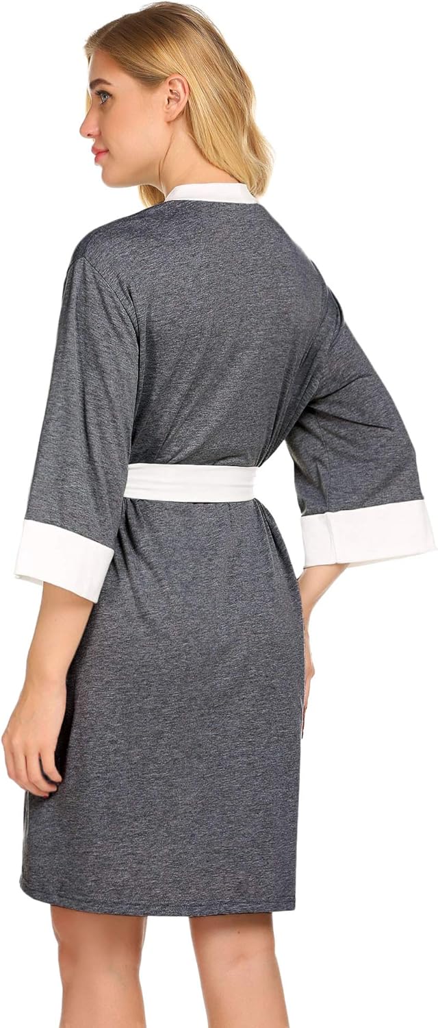 Ekouaer Maternity Nursing Robe Delivery Nightgowns Hospital Breastfeeding Gown at  Women’s Clothing store