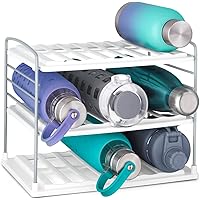 YouCopia UpSpace Water Bottle Organizer, 3 Shelf, White