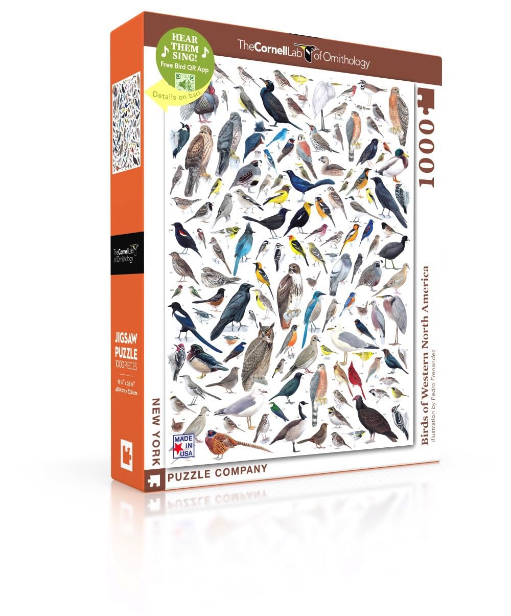 New York Puzzle Company - Cornell Lab Birds of Western North America - 1000 Piece Jigsaw Puzzle