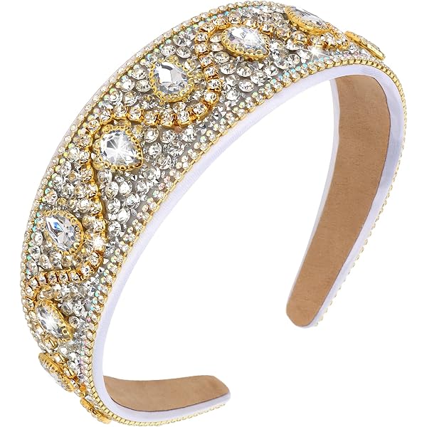 Diadema Brillante De Diamantes De Imitación Rosa Con Flores - Ajustable, Cómoda, Perfecta Para Bodas, Fiestas O Uso Diario - Regalo Para Mujer Y Niñas