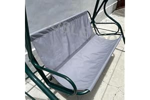 PLUSLEYSC Patio Swings Replacement Seat, 900D Waterproof Thickened Fabric Porch Swing Seat Bench Cover 2/3 Seater Replacement (Grey, 54.3x19.7x19.7 inch)