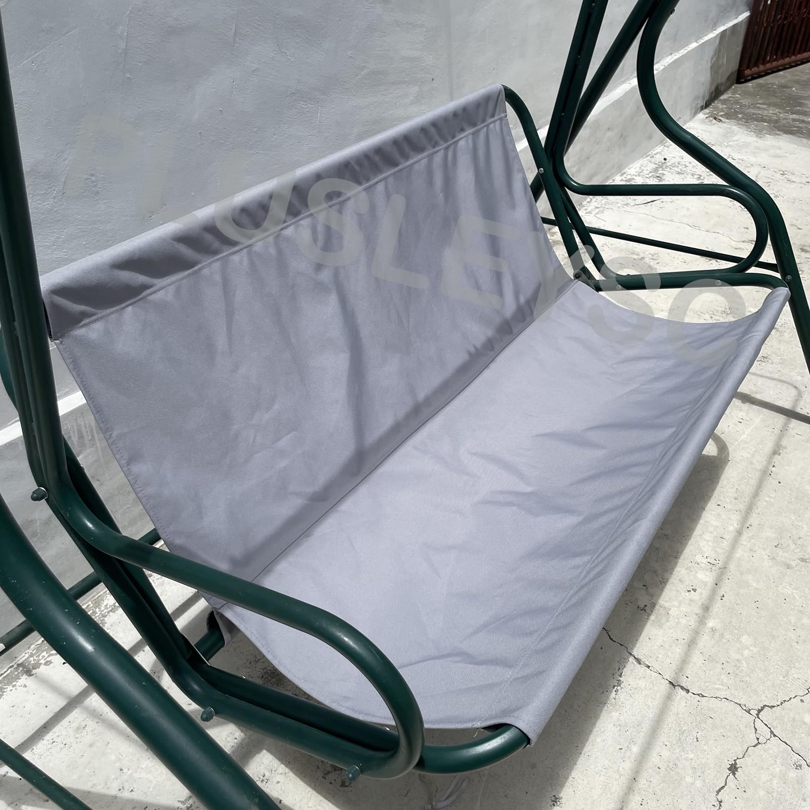 Photo 1 of PLUSLEYSC Patio Swings Replacement Seat, 900D Waterproof Thickened Fabric Porch Swing Seat Bench Cover 2/3 Seater Replacement (Grey, 58.3x19.7x19.7 inch)