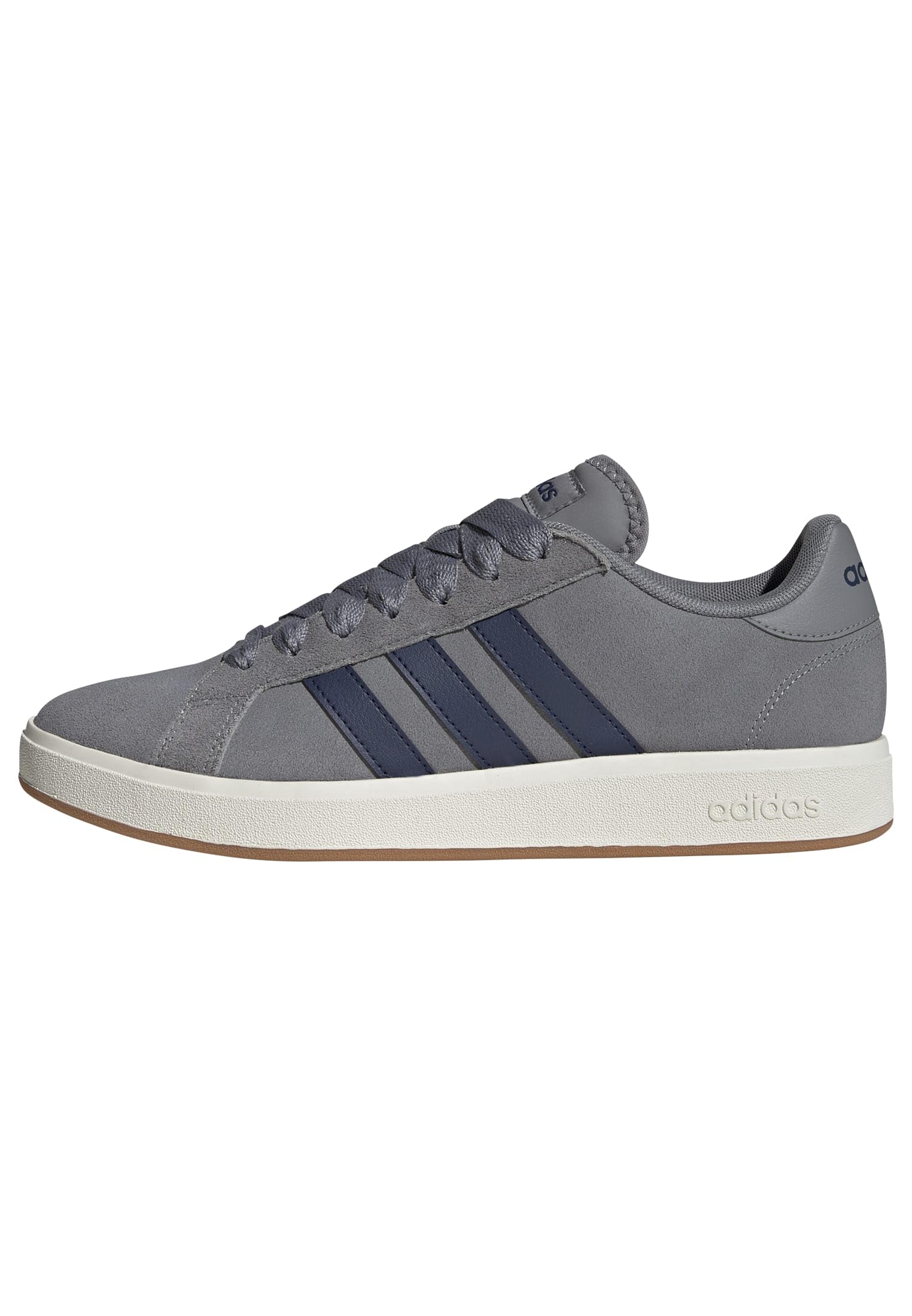 Adidas Herren Grand Court Base 00s Shoes, Grey Three/Dark Blue/Off White, 44 2/3 EU