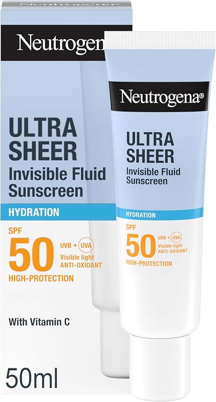 Ultra Sheer Fluido Crema Solare Viso Idratante SPF 50, 50 ml