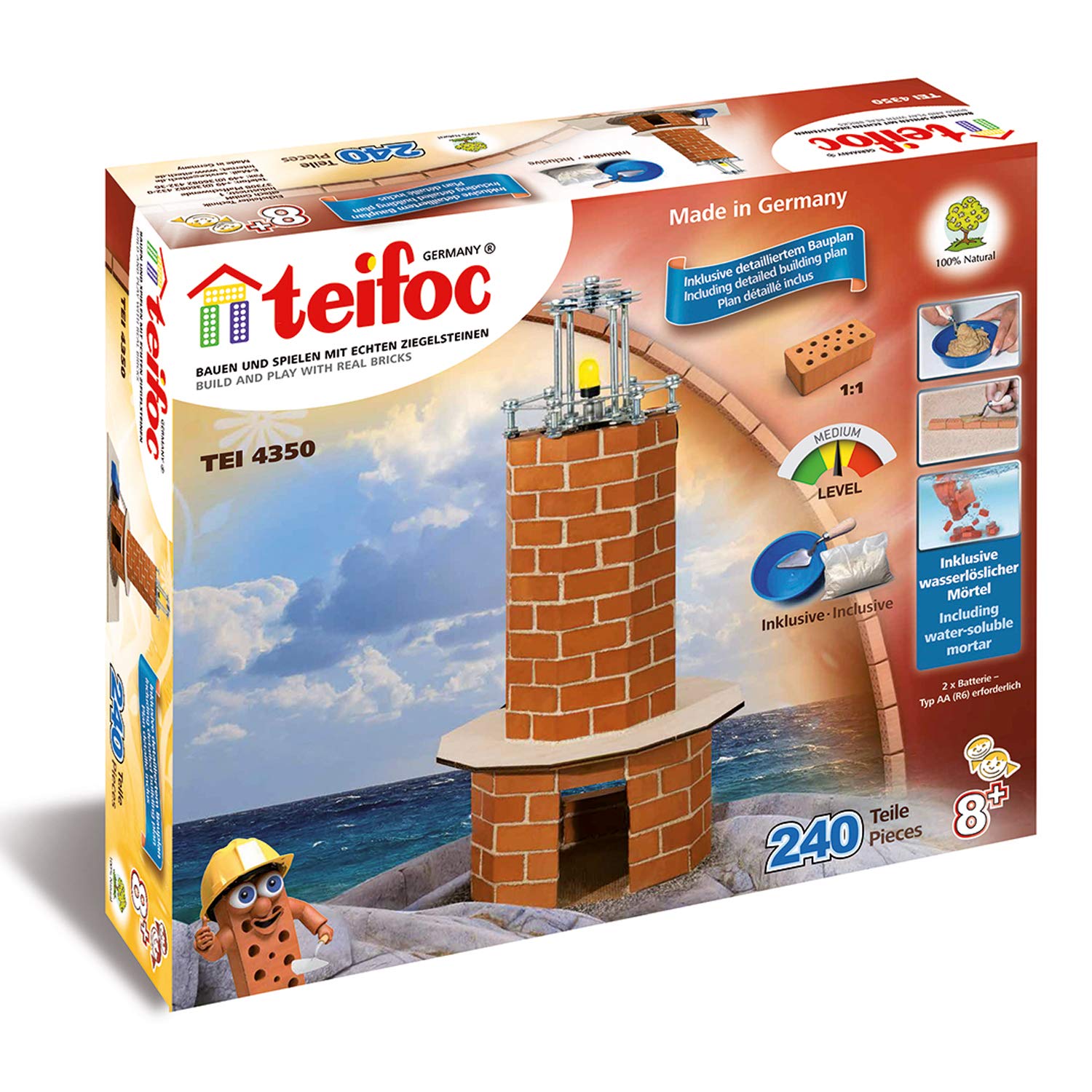 Teifoc Coast Lighthouse Stone Construction Kit TEI4350