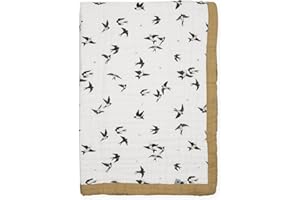 Little Unicorn 100% Certified Organic Newborn Receiving Quilt | Ultra- Soft, Multi-Layered Muslin Fabric | Gift for Newborns 