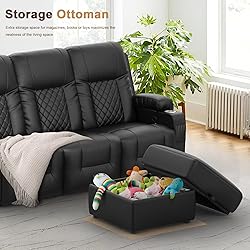 FURNIMAT Recliner Sofa with Storage