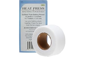 DECOART Deco Art Heat Press Batting Together Printing Presses, 1-1/2-Inch by 15-Yard, White