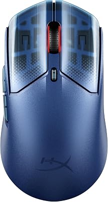 Pulsefire Haste 2 S Wireless, Souris Gaming sans Fil Ultra Légère 64 g, Coque en Alliage de Magnésium, Capteur HyperX 26K Jusqu’à 26 000 DPI, Autonomie Jusqu’à 120h, Patins en Verre, Bleu