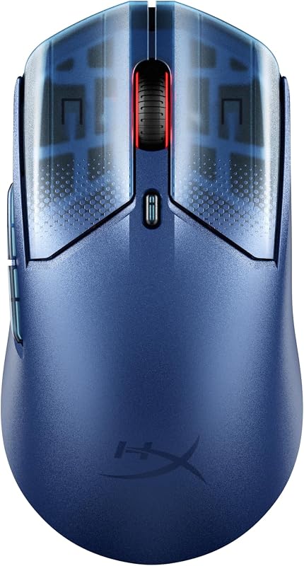 Pulsefire Haste 2 S Wireless, Souris Gaming sans Fil Ultra Légère 64 g, Coque en Alliage de Magnésium, Capteur HyperX 26K Jusqu’à 26 000 DPI, Autonomie Jusqu’à 120h, Patins en Verre, Bleu