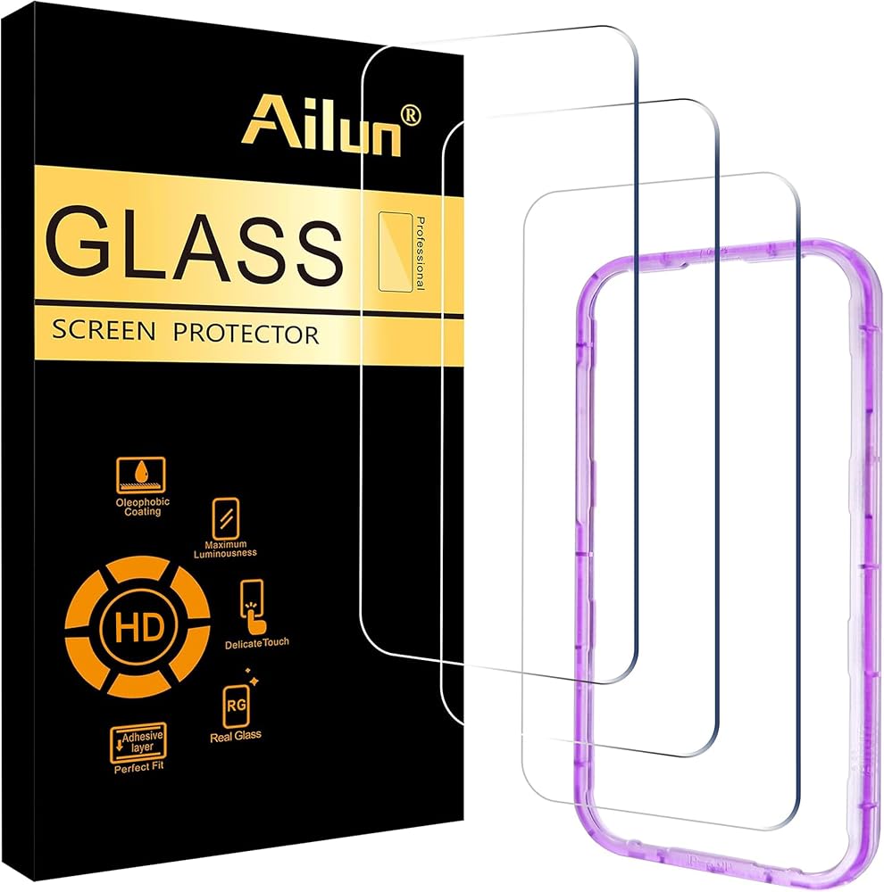 Ailun 3 Pack Screen Protector for iPhone 17 Pro Max, Tempered Glass | 6.9 inch, Installation Frame, Sensor Protection, Dynami