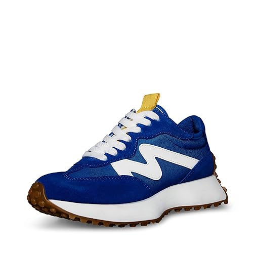 Steve Madden Women's Campo Sneaker, Blue, 9.5