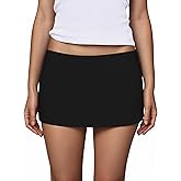 LTZYLS Micro Skirt with Shorts Underneath Women's Low Rise Stretchy Mini Skorts Y2K Going Out Club Party Outfits