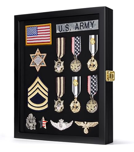 Medals Display Case Holder Collector Portable Velvet