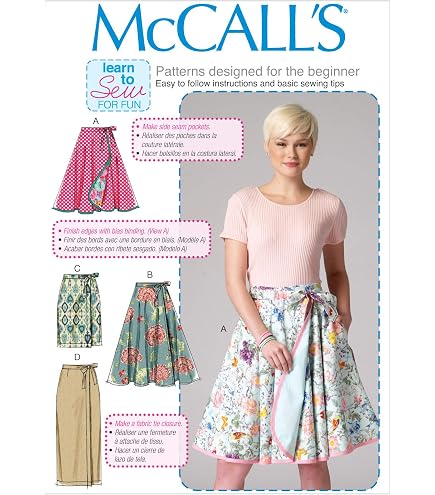 Patron De Couture Burda 6937 - Jupe Femme, 3 Modèles, Tailles 32 à 54 - Niveau Facile