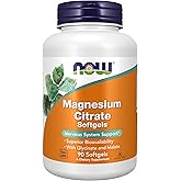 NOW Foods Supplements, Magnesium Citrate, With Glycinate & Malate, Nervous System Support*, 90 Softgels