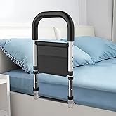 BOLESHU Bed Rails for Elderly Adults Safety, Medical Bed Assist Rail for Seniors, Bedrails for King Twin Full Size Bed, Height Adjustable Bedside Railing Grab Bar Handle with Storage Bag