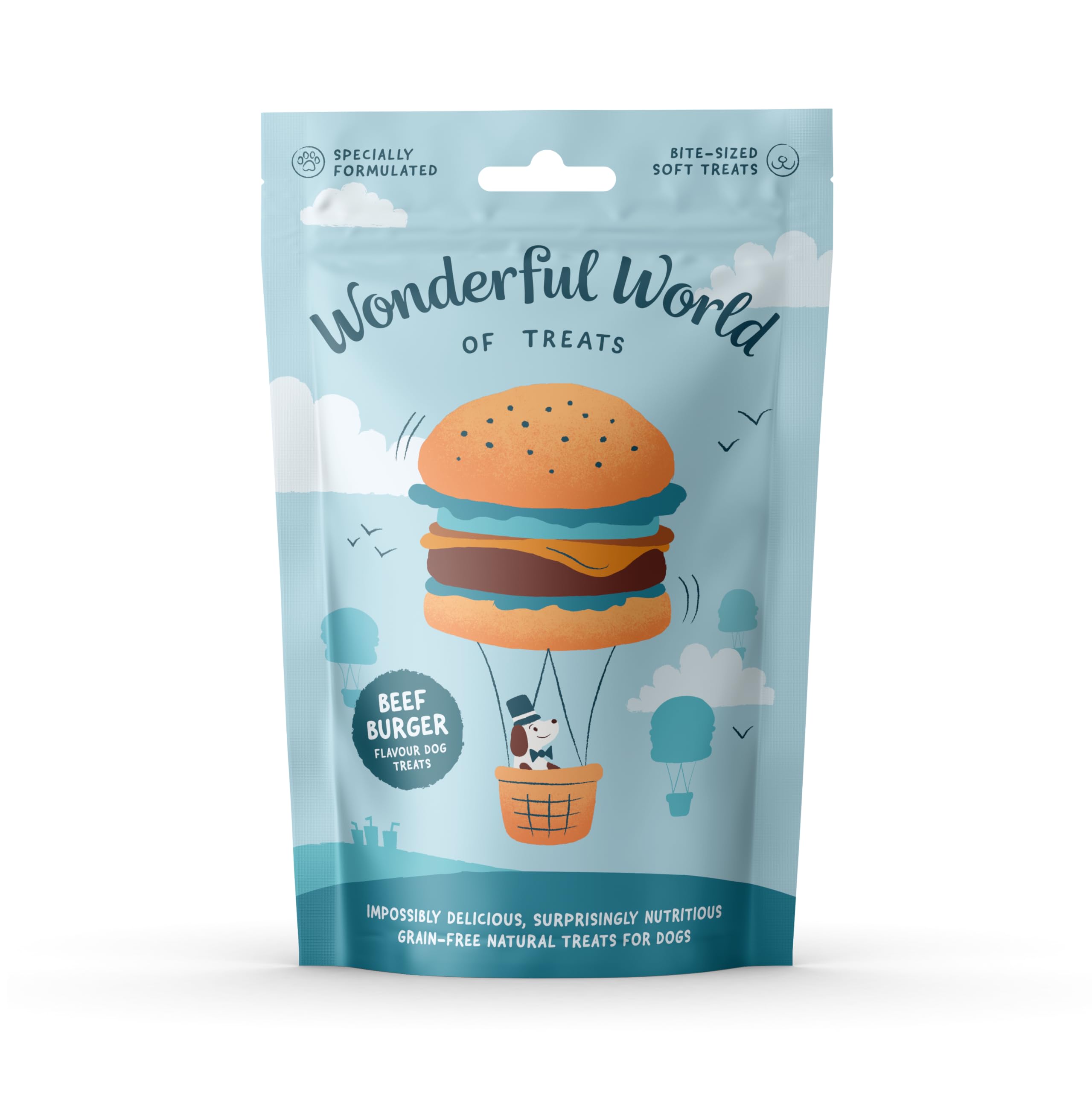 Wonderful World of Treats for Dogs (12 x 50g, Buger Multi Pack (4 x each Burger))