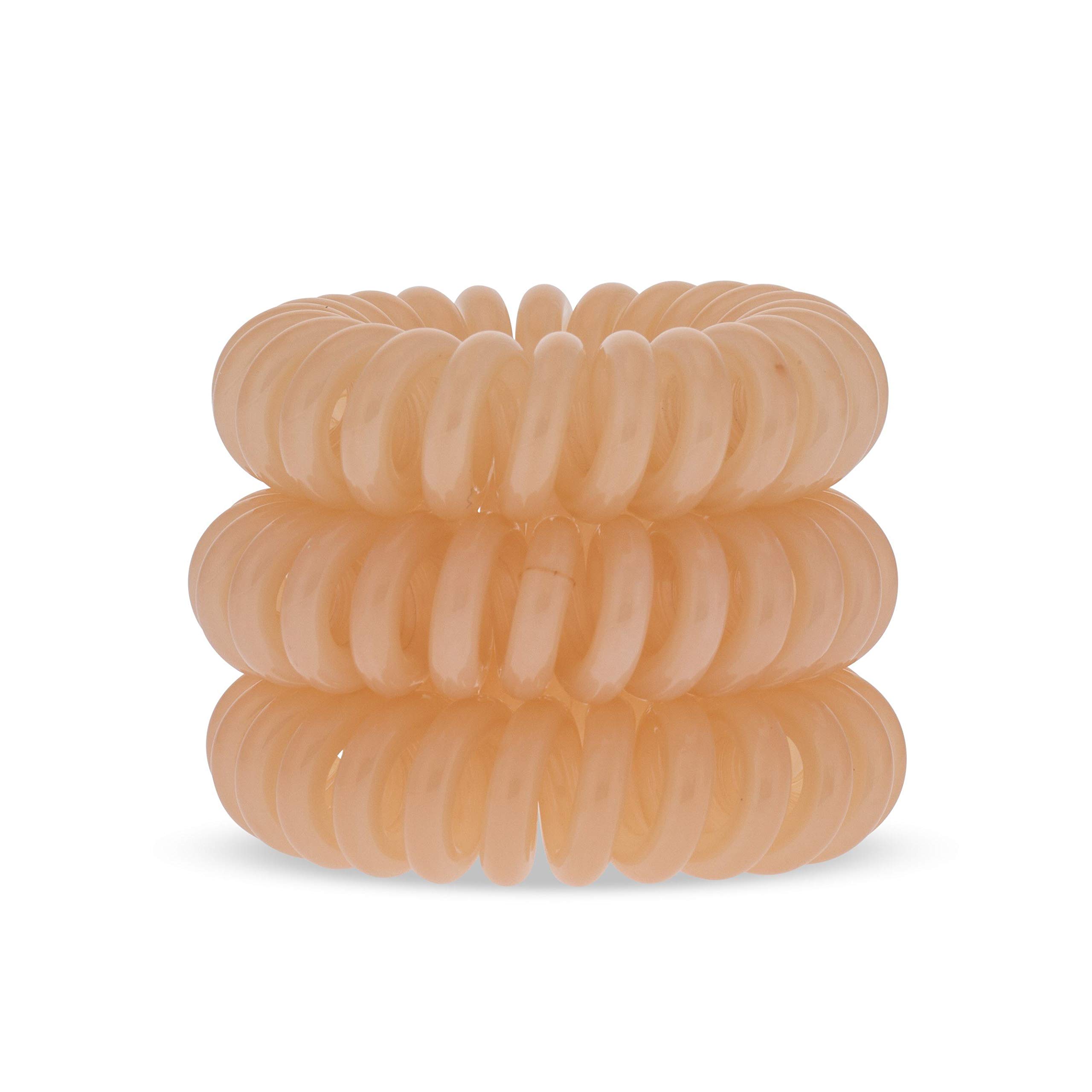 Perfectly Peach SpiraBobble | Hair Bands for Women – 9Pcs Set Hair Bobbles | Durable Hair Tie | Spiral Ring for ponytails